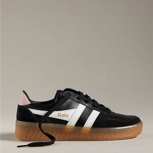 Gola Grandslam Elite Black and White Sneakers with Gum Sole